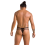 Мужские прозрачные стринги Passion 029 THONG COLLIN XXL/XXXL Black, сетка