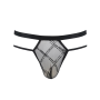 Мужские прозрачные стринги Passion 029 THONG COLLIN XXL/XXXL Black, сетка