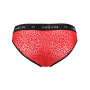 Мужские полупрозрачные трусы Passion 031 SLIP MIKE L/XL Red, под леопард