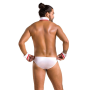Комплект эротического мужского белья Passion 037 GREGORY XXL/XXXL White, трусы, воротник, манжеты
