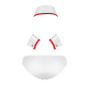Комплект эротического мужского белья Passion 037 GREGORY XXL/XXXL White, трусы, воротник, манжеты