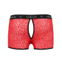 Мужские прозрачные боксеры Passion 046 SHORT PARKER L/XL Red, сетка, под леопард