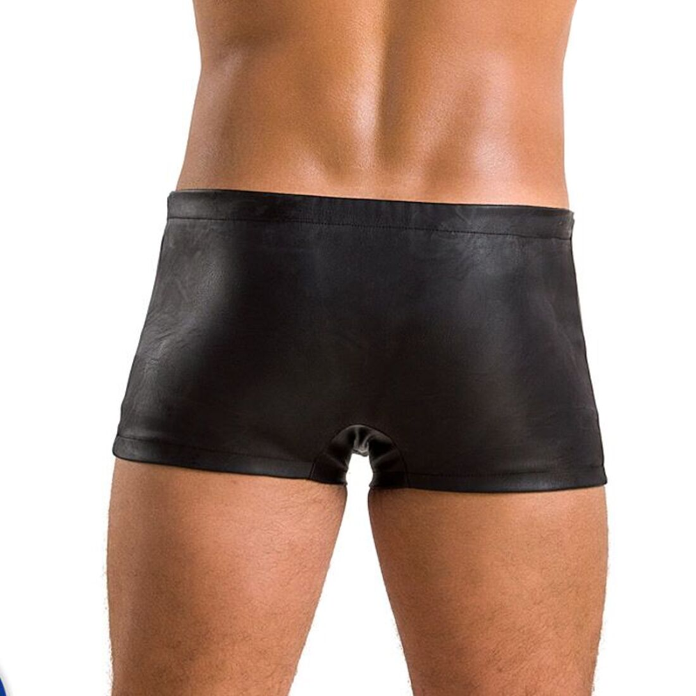 Мужские кожаные боксеры с заклепками Passion 048 SHORT DAVID L/XL Black