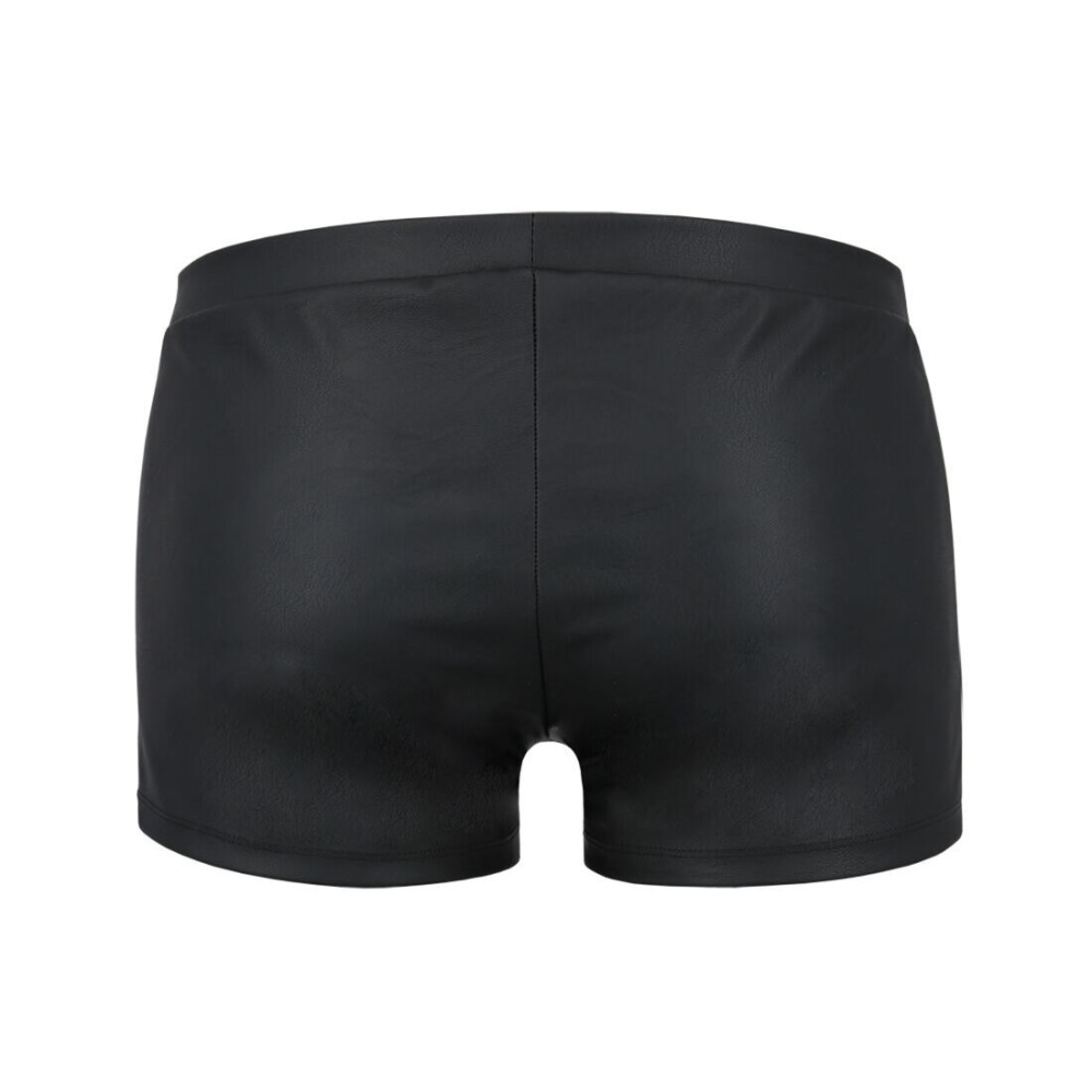 Мужские кожаные боксеры с клапаном Passion 050 SHORT PATRICK XXL/XXXL Black
