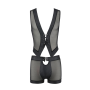 Комплект мужского белья на шнуровке Passion 053 SET WILLIAM XXL/XXXL Black, жилет, боксеры