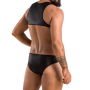 Мужское кожаное боди Passion 056 ADAM XXL/XXXL Black, заклепки
