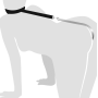Анальный крюк 4 с ошейником из натуральной кожи Art of Sex - Anal hook, Черный
