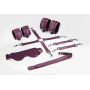 Набор Feral Feelings BDSM Kit 5 Burgundy, наручники, поножи, крестовина, маска, паддл