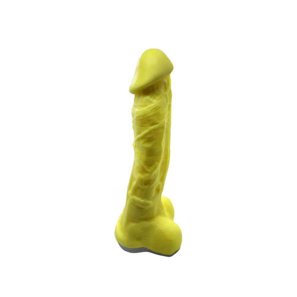 Крафтовое мыло-член с присоской Чистий Кайф Yellow size XL, натуральное