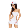 Костюм медсестры Passion AKKIE SET L/XL, white, сорочка, трусики, шапочка