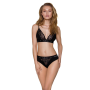 Трусики с широкой резинкой и кружевом Passion PS001 PANTIES XL, black