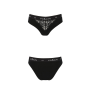 Трусики с широкой резинкой и кружевом Passion PS001 PANTIES XL, black