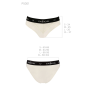 Трусики с широкой резинкой и кружевом Passion PS001 PANTIES XL, ecru