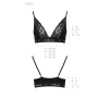Эластичный топ с кружевом Passion PS001 TOP XL, black