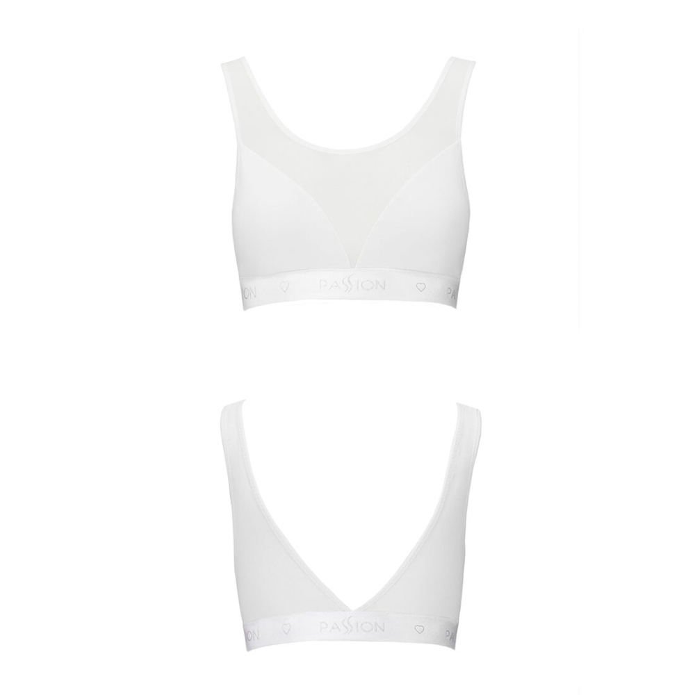 Топ с прозрачной вставкой Passion PS002 TOP XL, white