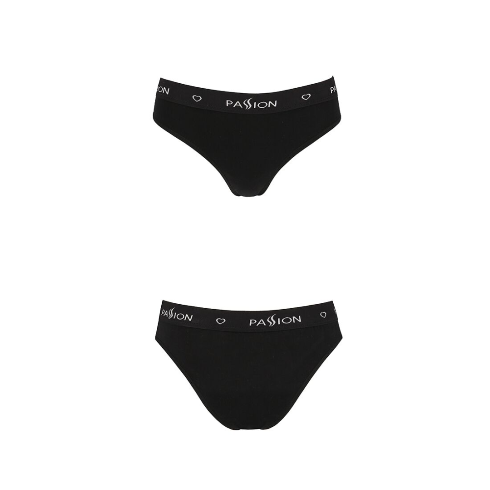 Трусики-слипы из хлопка с эластаном Passion PS004 PANTIES L, black