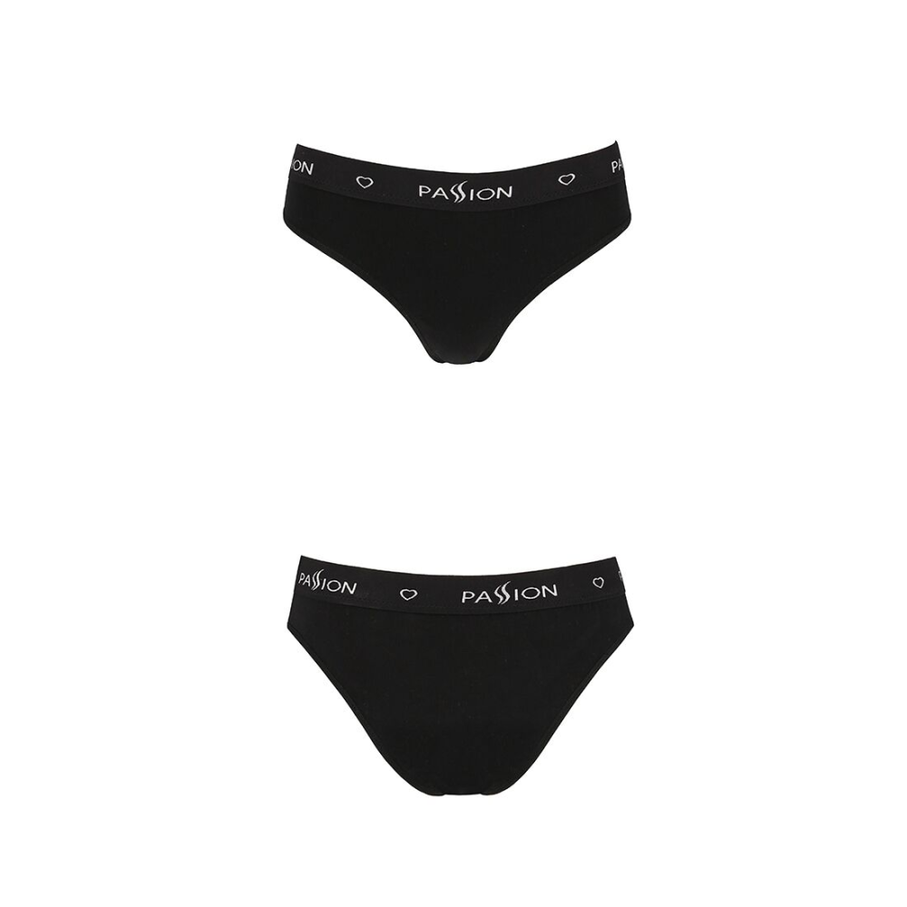Трусики-слипы из хлопка с эластаном Passion PS004 PANTIES S, black