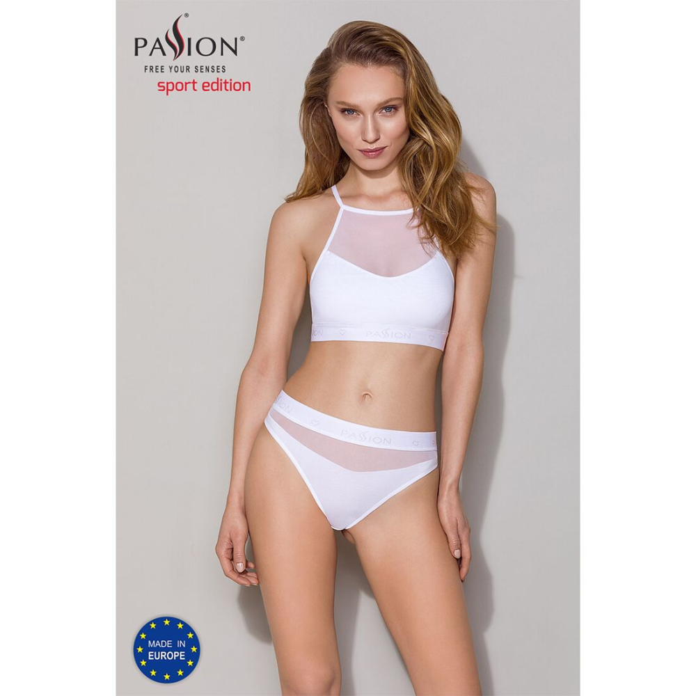 Трусики с прозрачной вставкой Passion PS006 PANTIES L, white