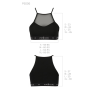 Спортивный топ с прозрачной вставкой Passion PS006 TOP XL, black