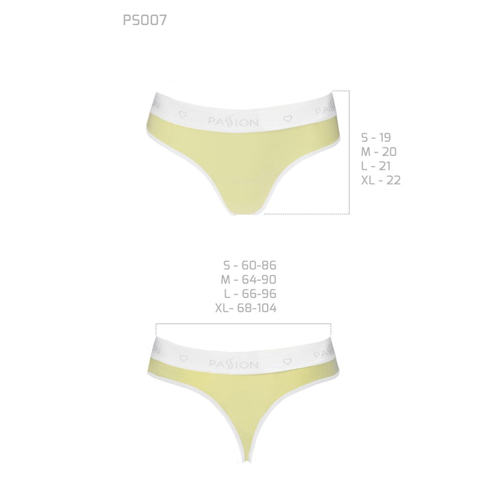 Спортивные трусики-стринги Passion PS007 PANTIES L, yellow