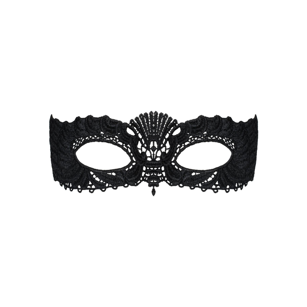 Кружевная маска Obsessive A700 mask, единый размер, черная