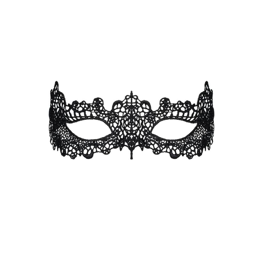 Кружевная маска Obsessive A701 mask, единый размер, черная