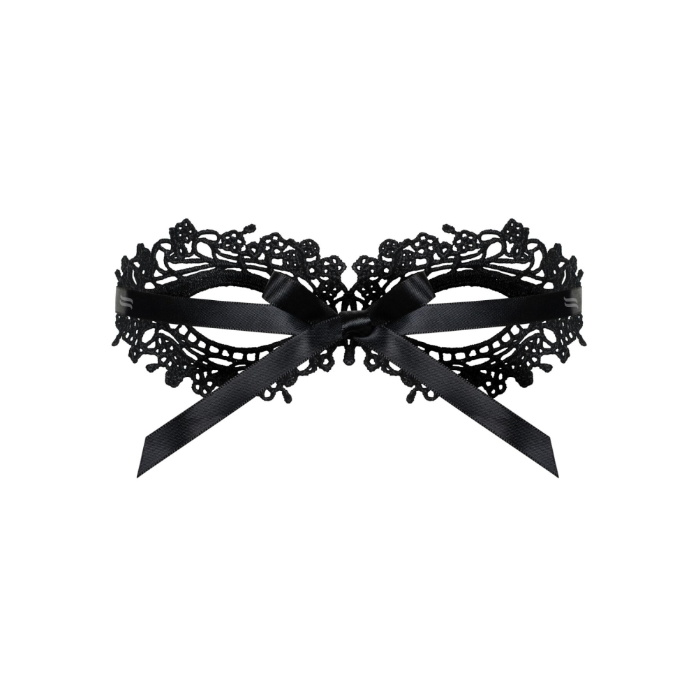 Кружевная маска Obsessive A710 mask, единый размер, черная