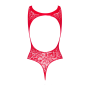 Ажурный бодистокинг с эффектом шнуровки Obsessive B120 teddy red S/M/L, красный