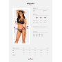 Эротический комплект под латекс со стрепами Obsessive Bagirela 2-pcs set S/M, черный, под леопард, б