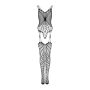 Ажурный бодистокинг под паутину Obsessive Bodystocking G325 black S/M/L, черный, комбинезон, имитаци