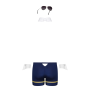 Эротический костюм пилота Obsessive Pilotman set 2XL/3XL, боксеры, манжеты, воротник с галстуком, оч