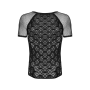 Мужская полупрозрачная футболка с орнаментом Obsessive T102 T-shirt S/M/L, черная