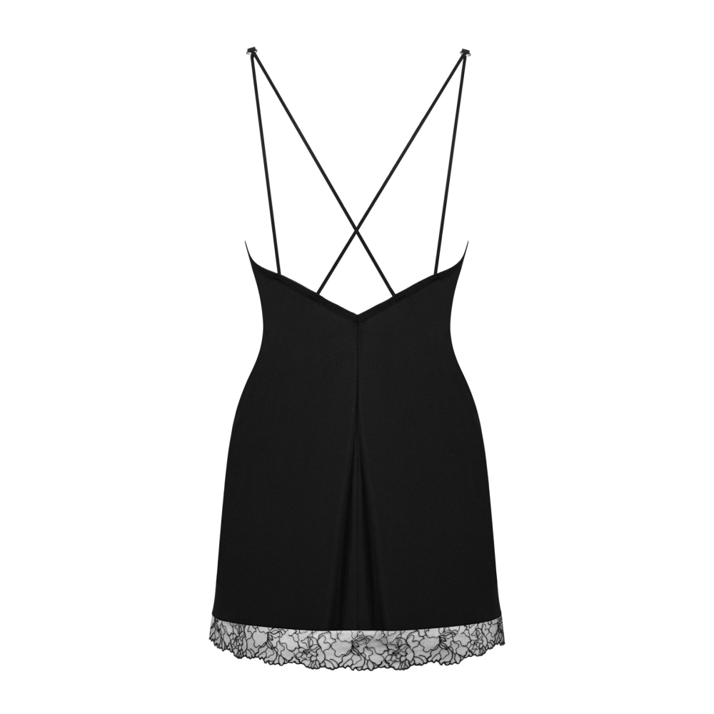 Сорочка и трусики Obsessive Bella Rou chemise & thong XL/2XL