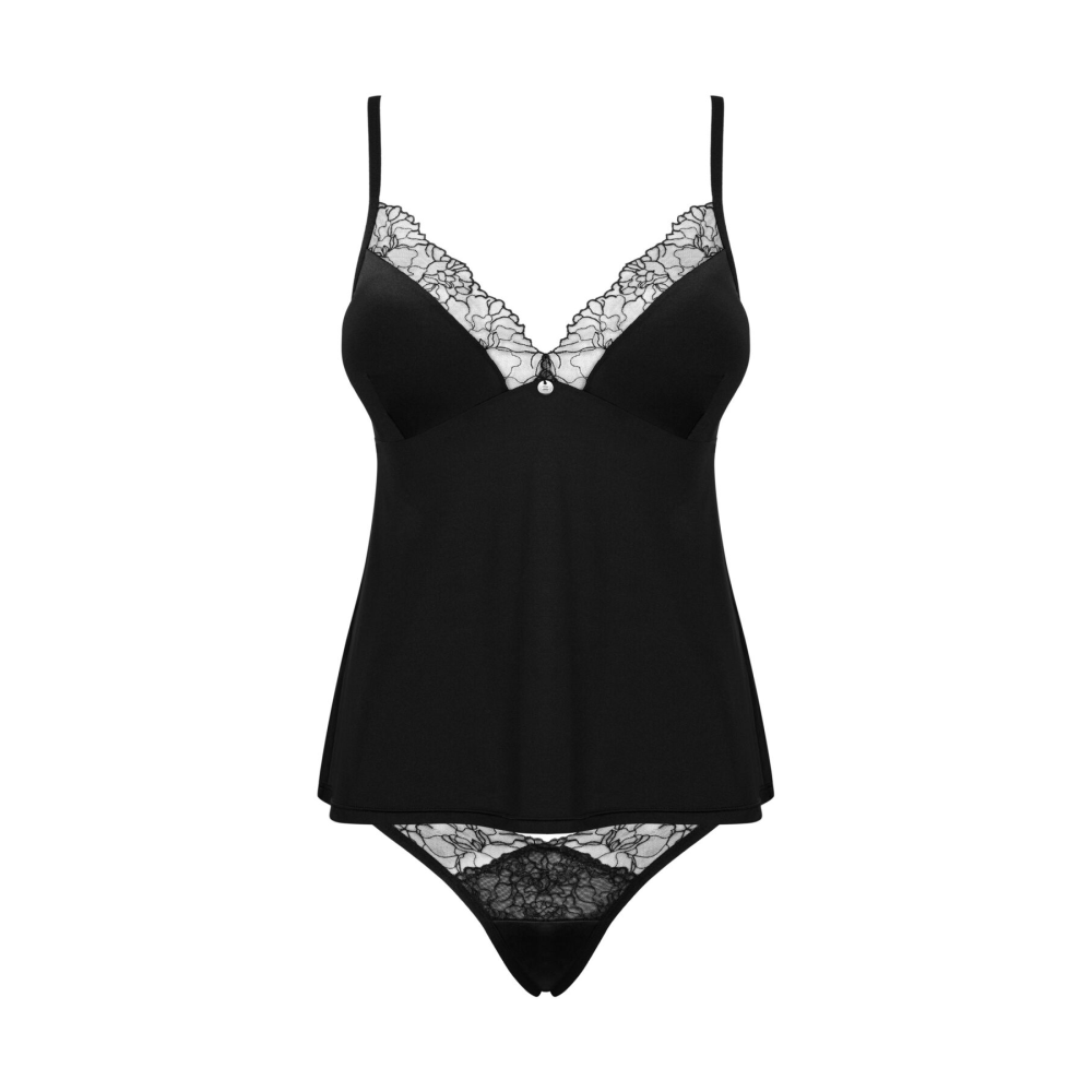 Топ и трусики Obsessive Bella Rou top & panties XL/2XL, топ, трусики