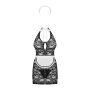 Эротический костюм горничной Obsessive Servgirl costume S/M, халат, стринги, фартук, обруч