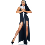 Костюм монашки-грешницы Leg Avenue Sultry Sinner L, платье, головной убор, воротник