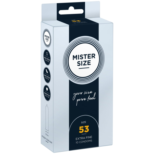 Презервативы Mister Size - pure feel - 53 (10 condoms), толщина 0,05 мм Презервативы Mister Size - pure feel - 53 (10 condoms), толщина 0,05 мм