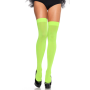 Плотные неоновые чулки Leg Avenue Nylon Thigh Highs Neon Green, one size
