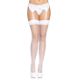 Чулки-сетка для крепления на пояс Leg Avenue Nylon Fishnet Thigh Highs White, one size