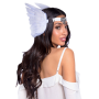 Повязка на голову с крыльями Leg Avenue Feather headband White, перья и натуральная кожа