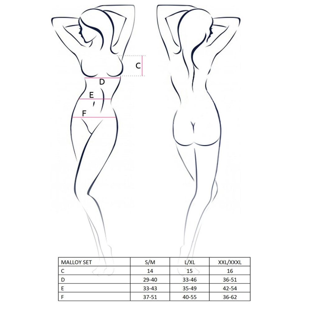 Костюм зайки Passion MALLOY SET L/XL, трусики, топик и ушки