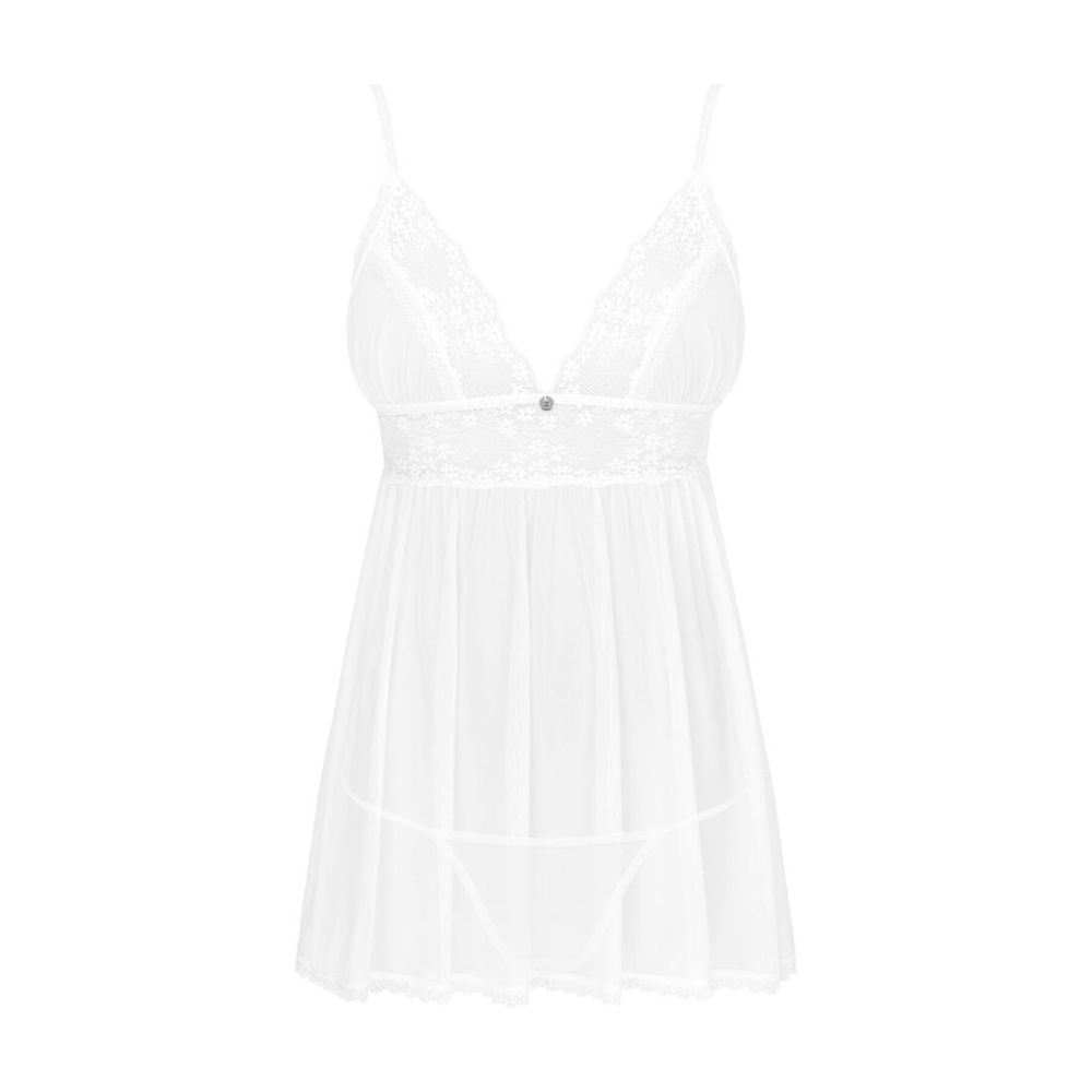 Пеньюар и трусики Obsessive Heavenlly babydoll & thong M/L
