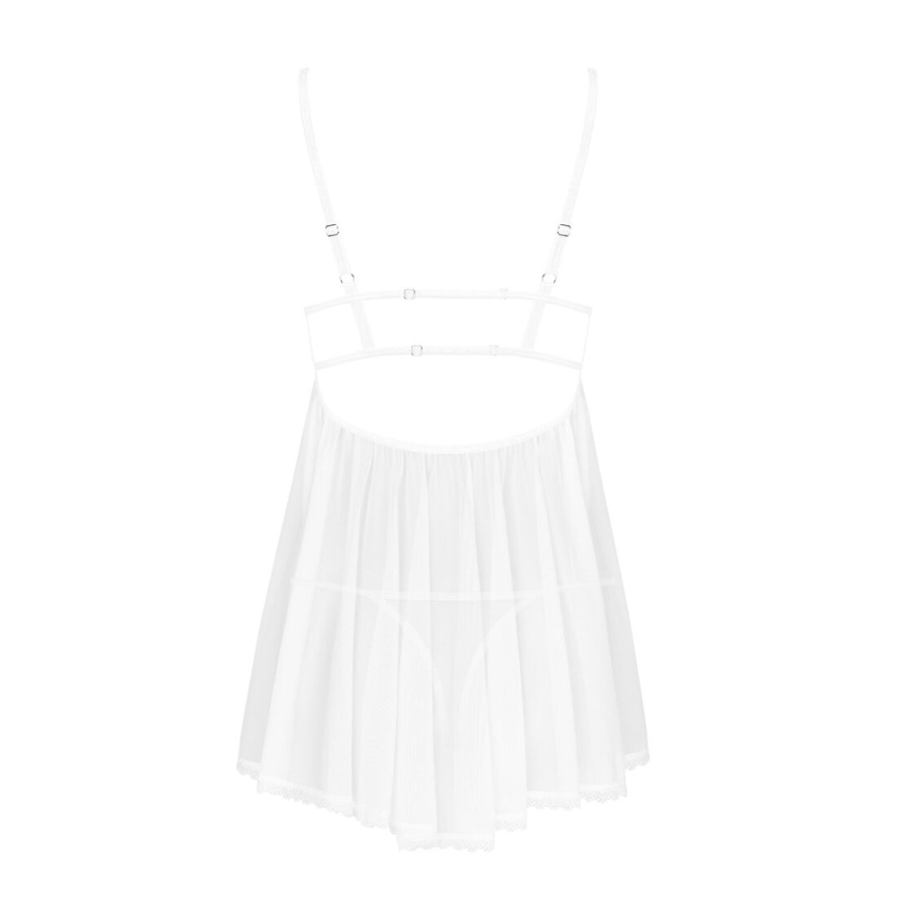 Пеньюар и трусики Obsessive Heavenlly babydoll & thong M/L