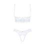 Эротический комплект Obsessive Heavenlly 2-pcs cupless set XS/S, открытая грудь, с доступом