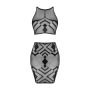 Эротичный полупрозрачный комплект Obsessive K101 top & skirt S/M/L, топ, юбка