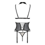 Корсет с открытой грудью Passion DOMINICA CORSET L/XL beige, пажи для чулок, стринги