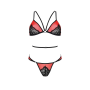 Комплект белья Passion PEONIA SET XXL/XXXL red, бра, трусики
