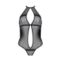 Сетчатое боди с кружевом на груди Passion SATARA BODY XXL/XXXL black