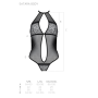 Сетчатое боди с кружевом на груди Passion SATARA BODY XXL/XXXL black