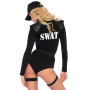 Костюм эротического спецназа Leg Avenue SWAT Team Babe XL, боди, пояс, подвязки, игрушечная рация, к